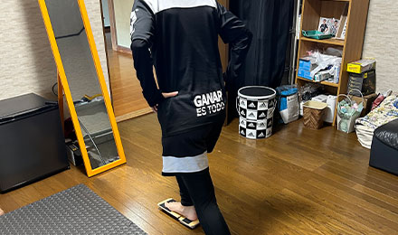 畳み1畳分のスペースでトレーニング